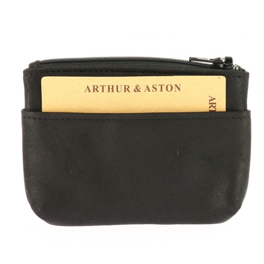 Hommes Arthur & Aston Porte Monnaie | Porte-Monnaie Louis En Cuir Vachette Gras - Arthur & Aston