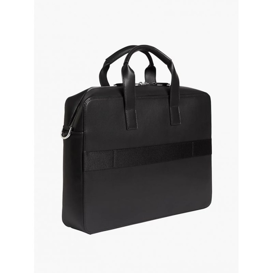 Hommes Calvin Klein Sacoche | Porte-Ordinateur Utility Nappa En Synthetique - Calvin Klein