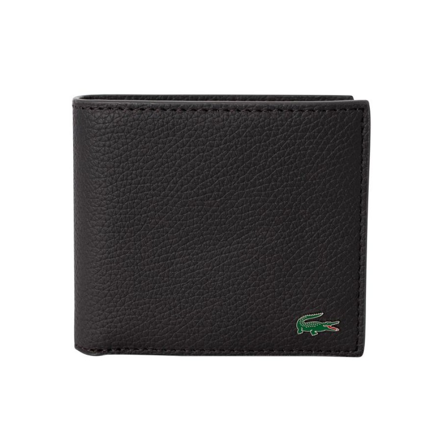 Hommes Lacoste Portefeuille | Portefeuille Pliable En Synthetique Facon Cuir Graine