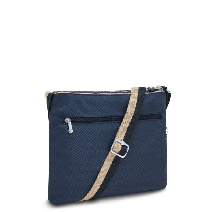 Femmes Kipling Sac Bandouliere | Sac Bandouliere Alvar Endless Bleu Emboss - Kipling