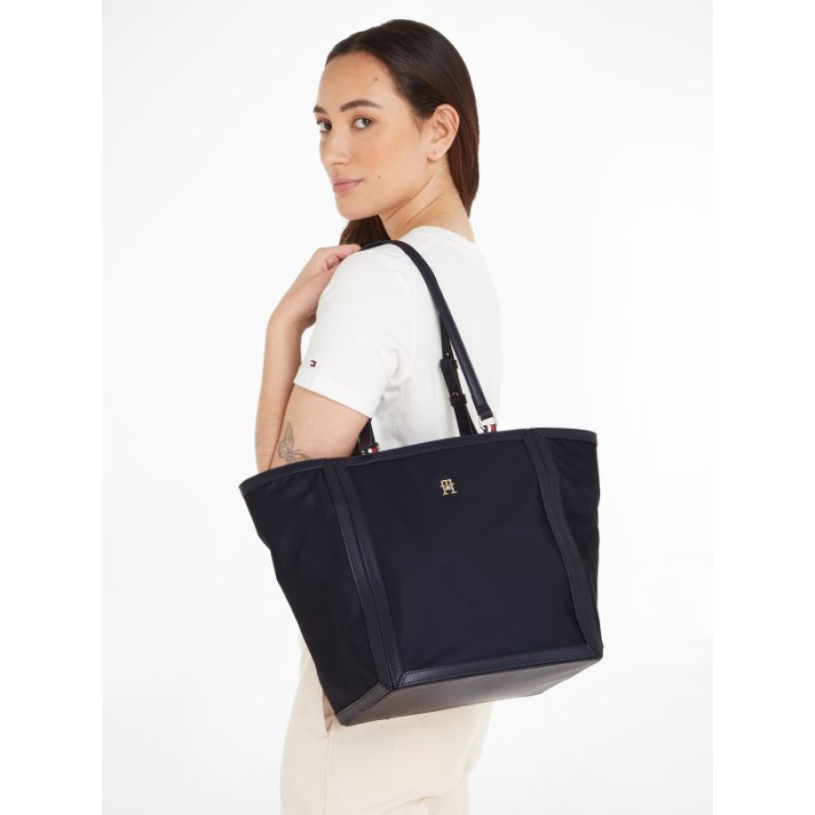 Femmes Tommy Hilfiger Sac Porte Epaule | Sac Cabas Essential En Synthetique - Tommy Hilfiger