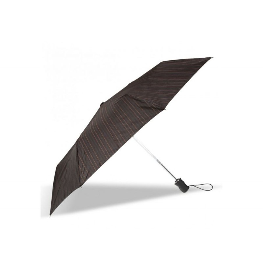 Femmes Isotoner Parapluie | Parapluie Homme Automatique X-Tra Solide Rayure Surpiquee - Isotoner