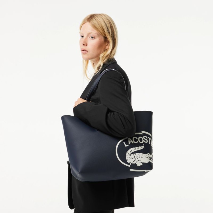 Femmes Lacoste Sac Porte Epaule | Sac Cabas Reversible Anna En Synthetique - Lacoste