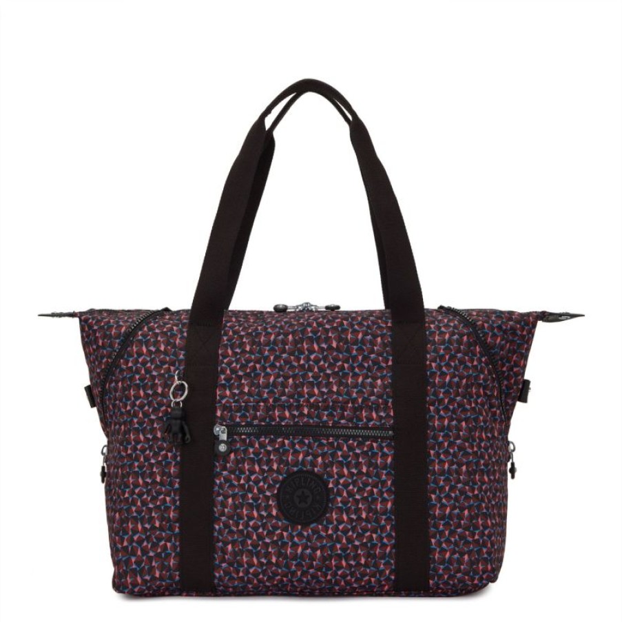 Femmes Kipling Sac Porte Epaule | Sac De Voyage Art M Happy Squares - Kipling