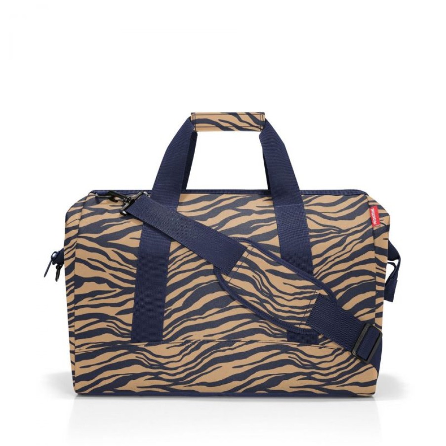 Bagages Reisenthel | Sac De Voyage Allrounder L Rhombus Midnight Gold En Toile - Reisenthel