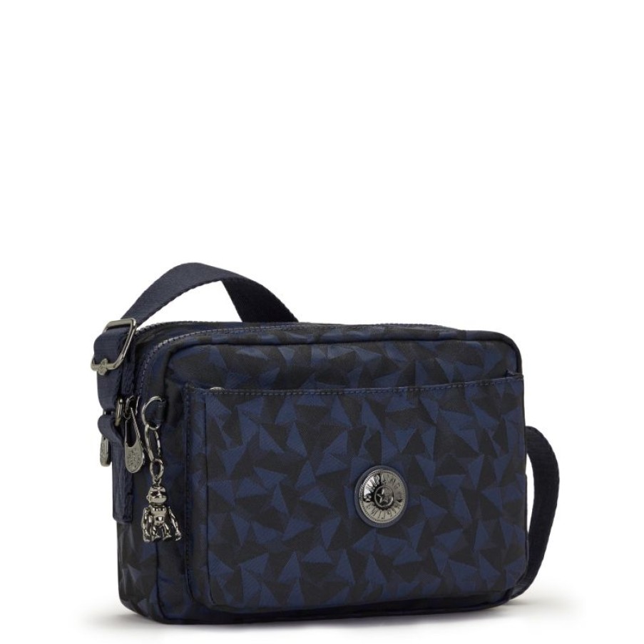 Femmes Kipling Sac Bandouliere | Sac Bandouliere Abanu M Endless Navy Jacquard En Toile - Kipling