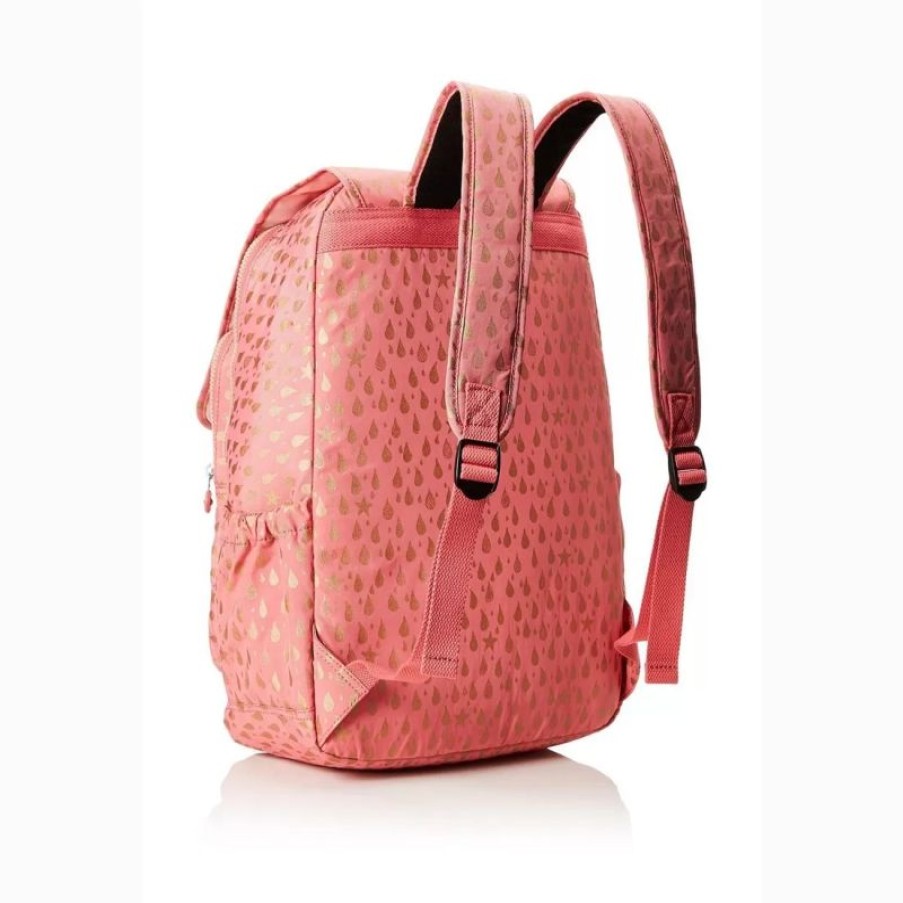 Femmes Kipling Sac A Dos Ordinateur | Sac A Dos Ordinateur Haruko Pink Gold Drop - Kipling