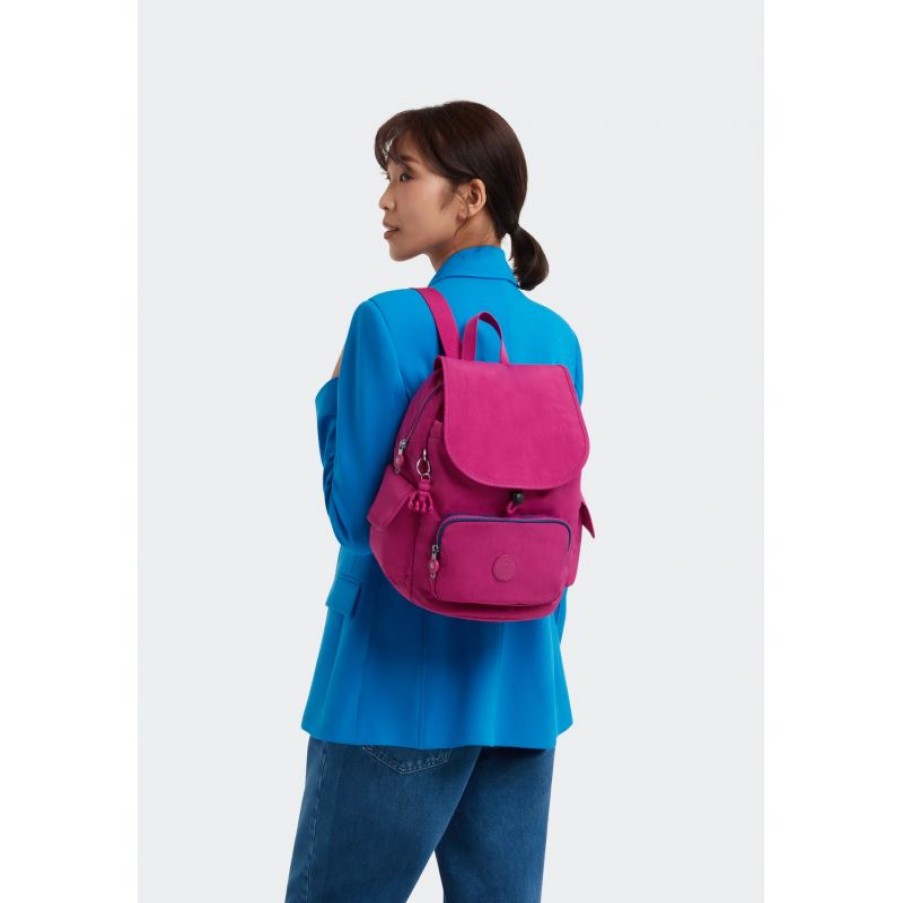 Femmes Kipling Sac A Dos | Sac A Dos City Pack S Pink Fuchsia En Toile - Kipling