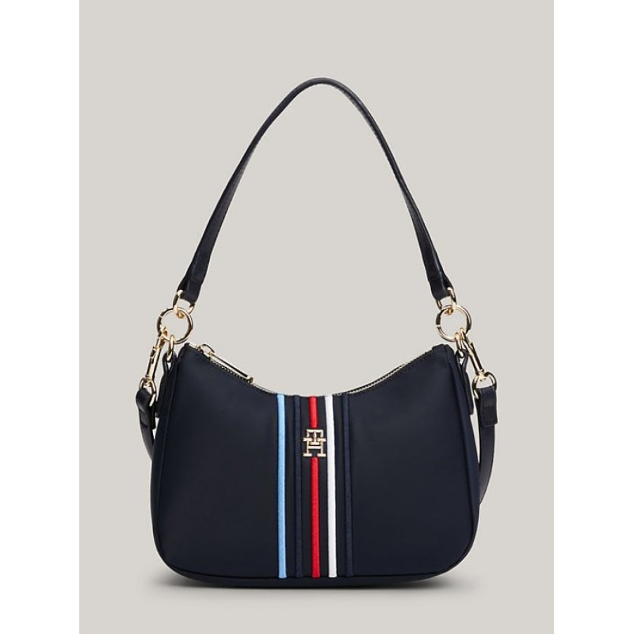 Femmes Tommy Hilfiger Sac A Main | Sac Baguette Poppy Plus En Toile - Tommy Hilfiger