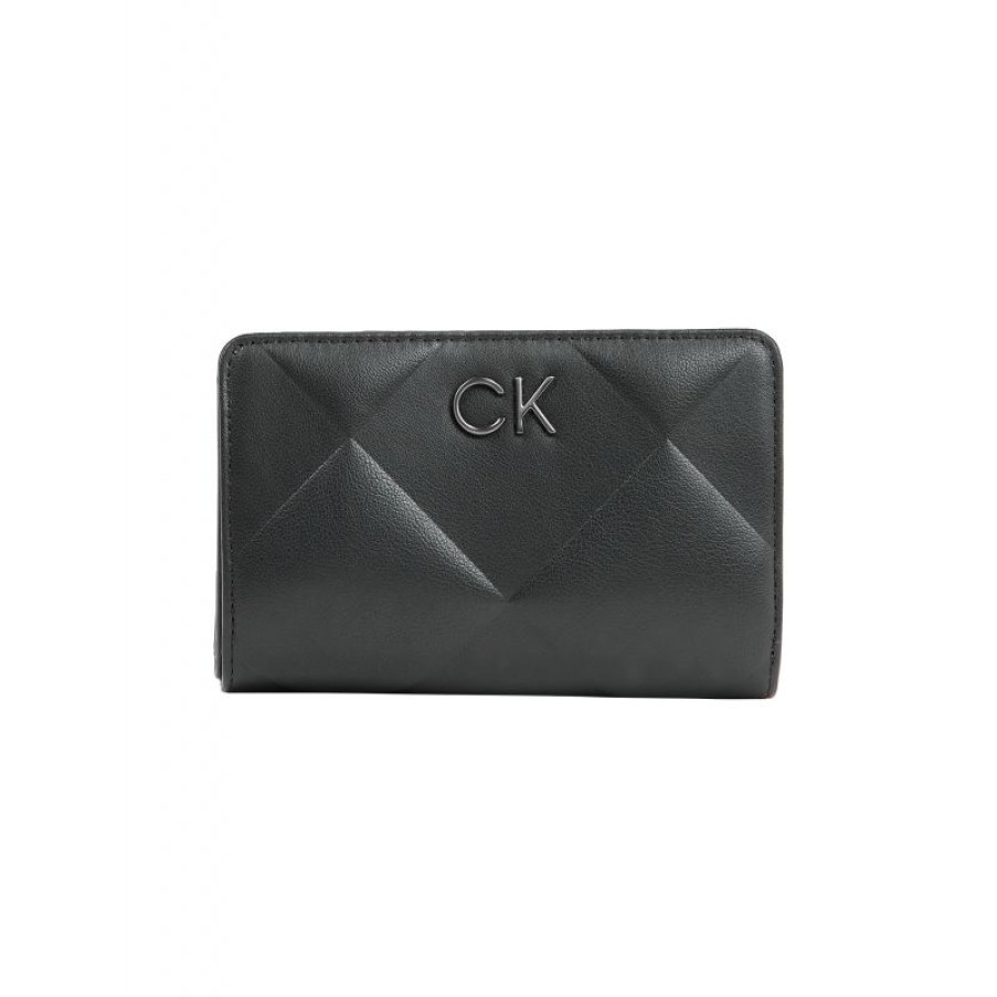 Femmes Calvin Klein Portefeuille | Compagnon Zippe Re-Lock En Synthetique - Calvin Klein