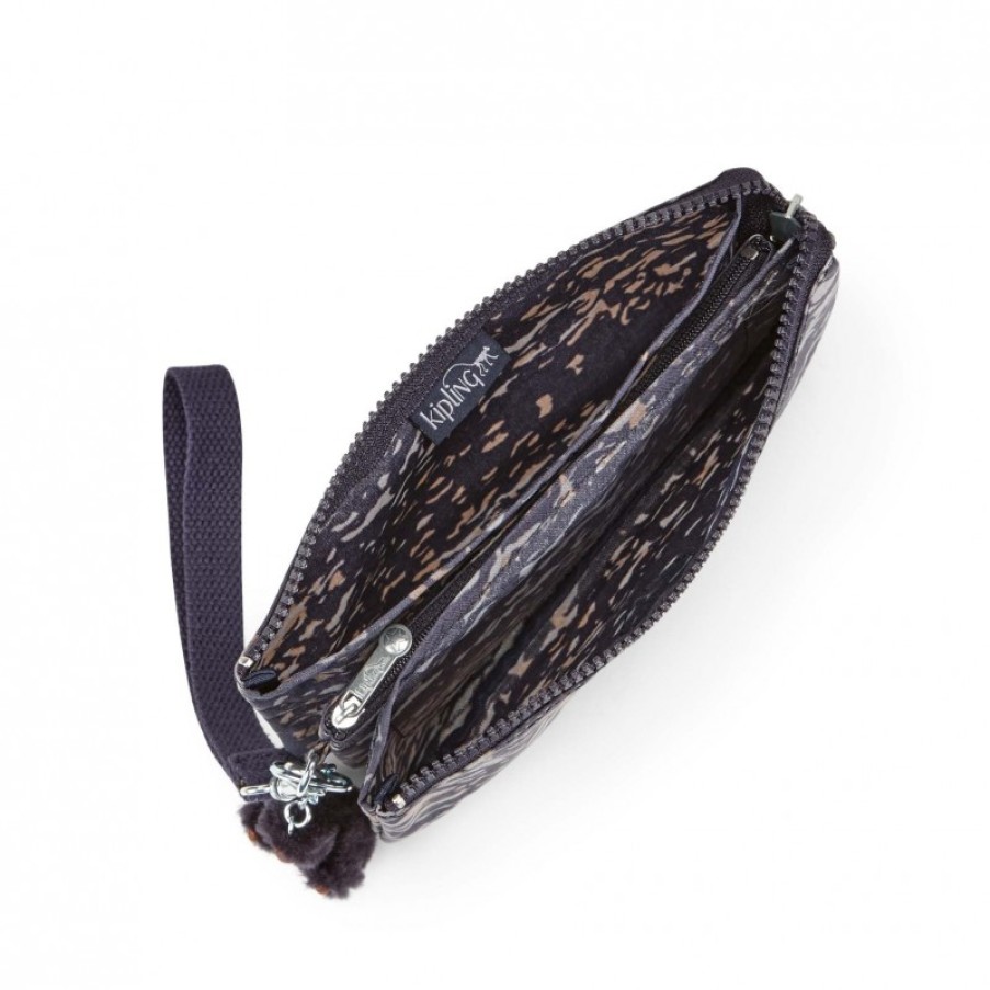 Femmes Kipling Trousse | Grande Pochette Creativity Xl Water Camo En Toile - Kipling