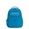 Femmes Kipling Sac A Dos | Sac A Dos Seoul Aquatic Blue En Toile - Kipling