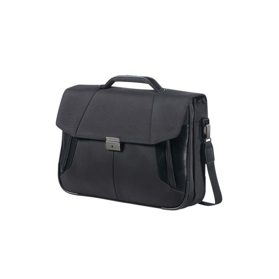 Hommes Samsonite Sacoche | Serviette 2 Soufflets Ordinateur 15.6" Xbr En Toile - Samsonite