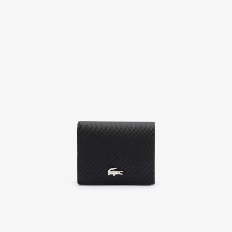 Femmes Lacoste Portefeuille | Portefeuille Anna Noir En Synthetique - Lacoste