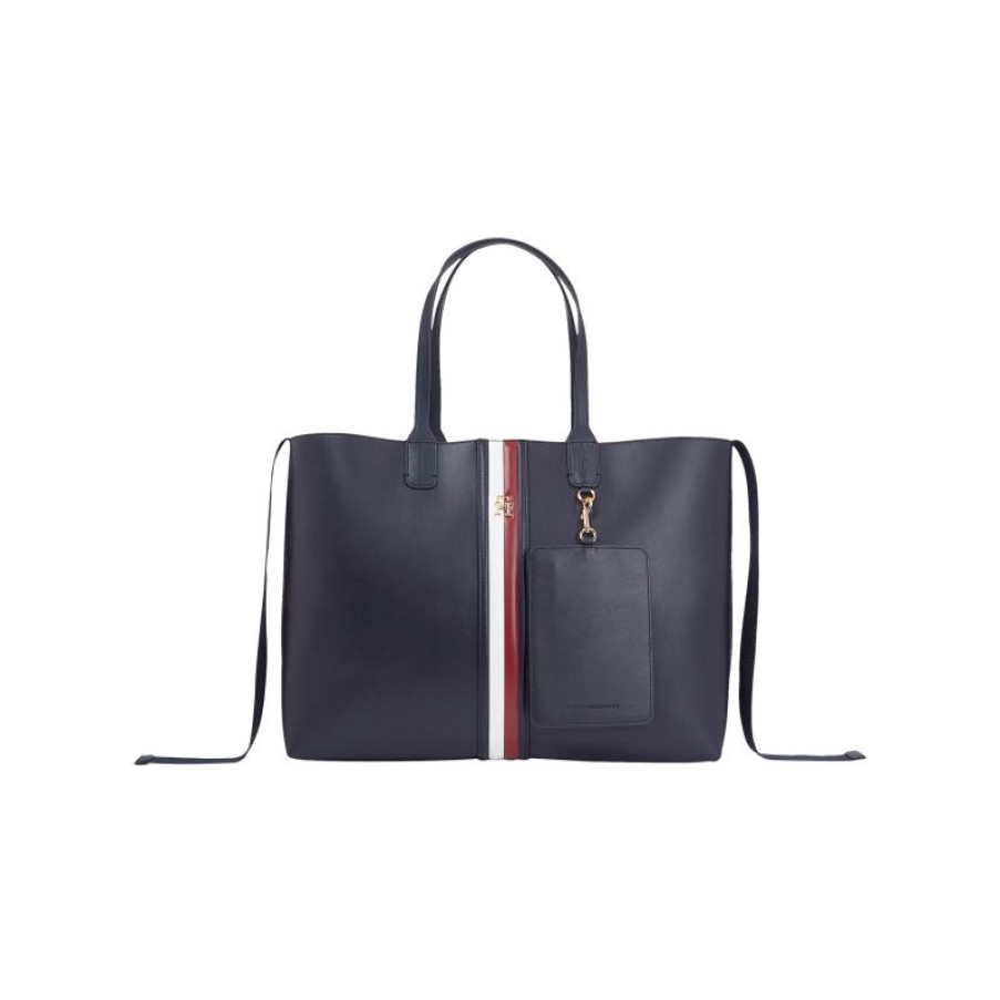 Femmes Tommy Hilfiger Sac Porte Epaule | Sac Shopping Iconic En Synthetique - Tommy Hilfiger