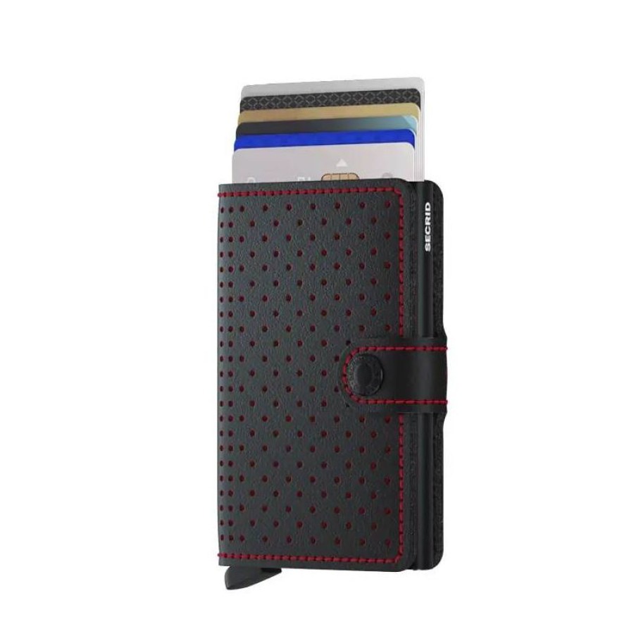 Femmes Secrid Porte Cartes | Miniwallet Perforat En Cuir Texture - Secrid