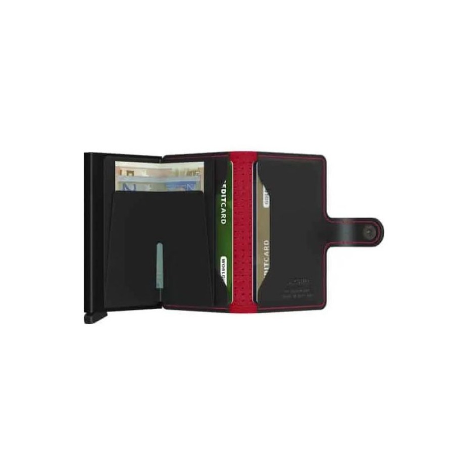 Femmes Secrid Porte Cartes | Miniwallet Perforat En Cuir Texture - Secrid