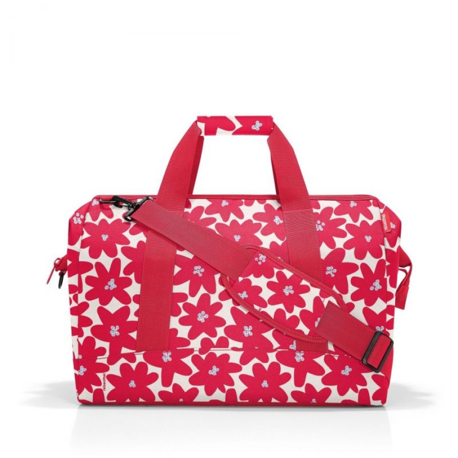 Bagages Reisenthel | Sac De Voyage Allrounder L Daisy Red En Toile - Reisenthel