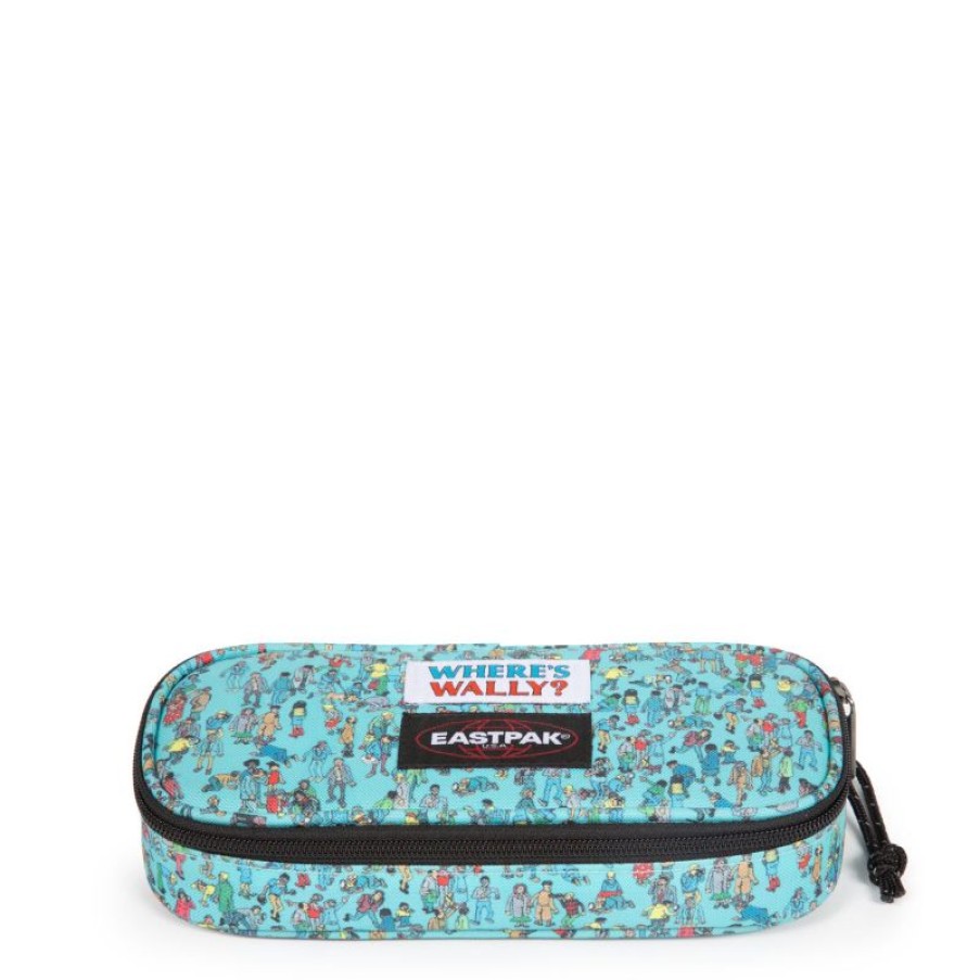 Femmes Eastpak Trousse | Trousse Oval Single Wally Pattern Blue - Eastpak