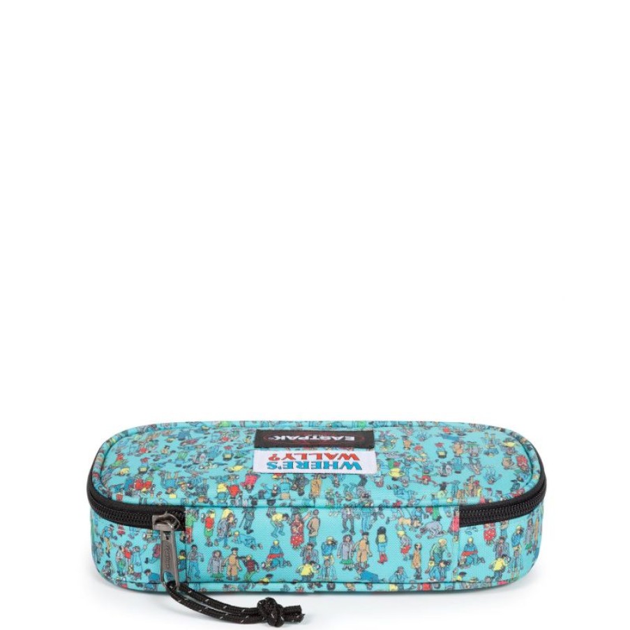 Femmes Eastpak Trousse | Trousse Oval Single Wally Pattern Blue - Eastpak