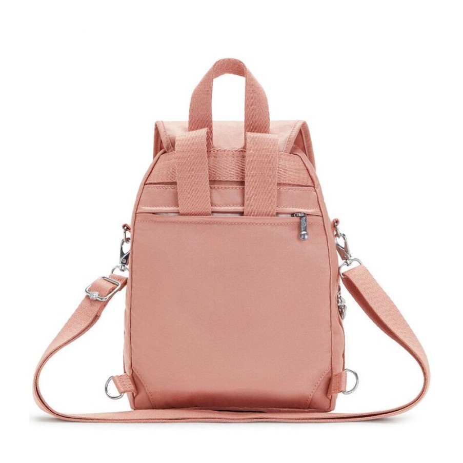 Femmes Kipling Sac A Dos | Sac A Dos Transformable Firefly Up Rose Dynamic En Toile - Kipling