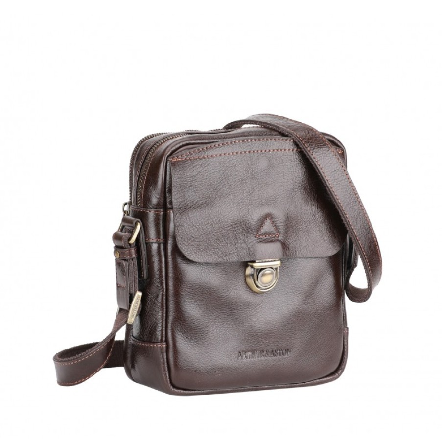 Hommes Arthur & Aston Besace | Sac Travers Sergio Cuir Vachette Vegetal