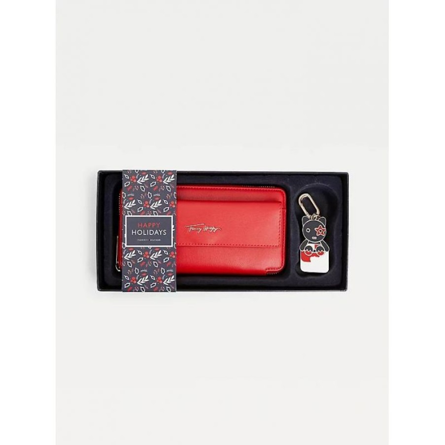 Femmes Tommy Hilfiger Portefeuille | Coffret Iconic Porte-Cles + Portefeuille En Synthetique - Tommy Hilfiger