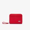 Femmes Lacoste Porte Monnaie | Porte-Monnaie Et Cartes En Toile Enduite Piquee - Lacoste