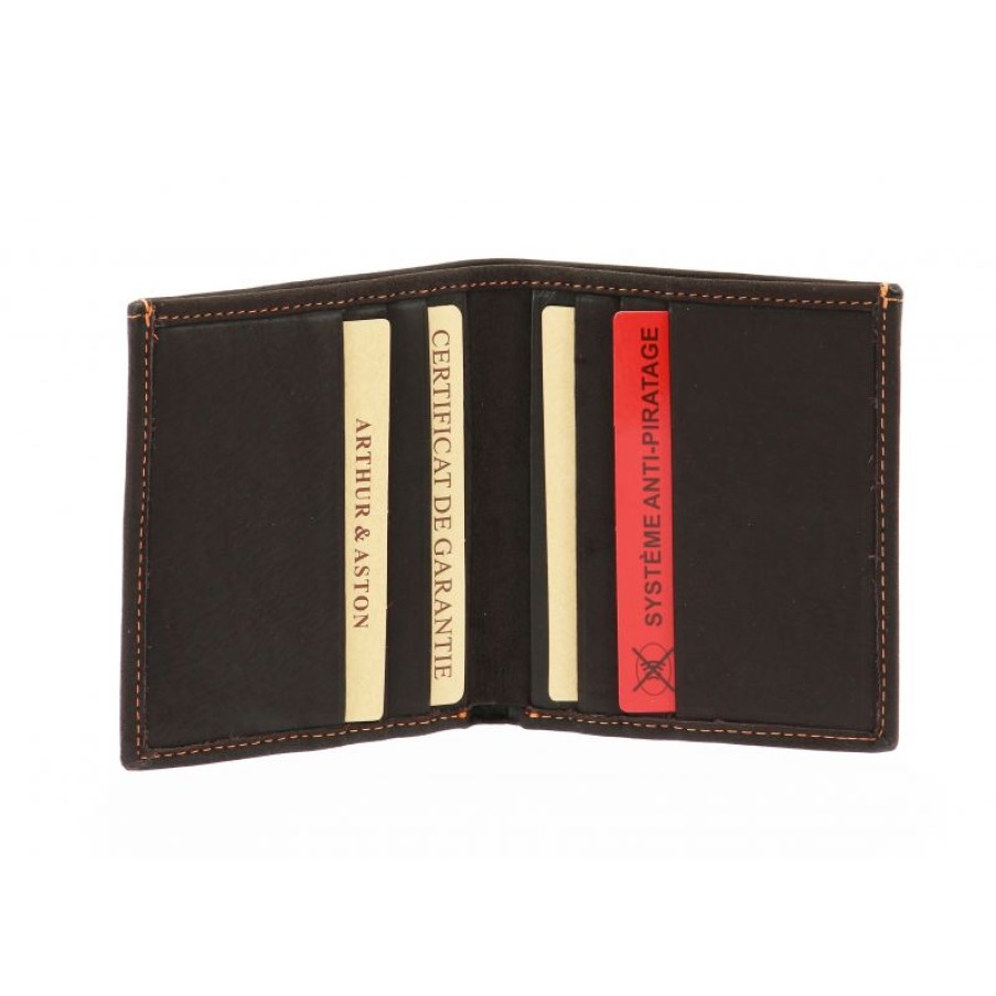 Hommes Arthur & Aston Porte Cartes | Porte-Cartes Louis En Cuir Vachette Gras - Arthur & Aston