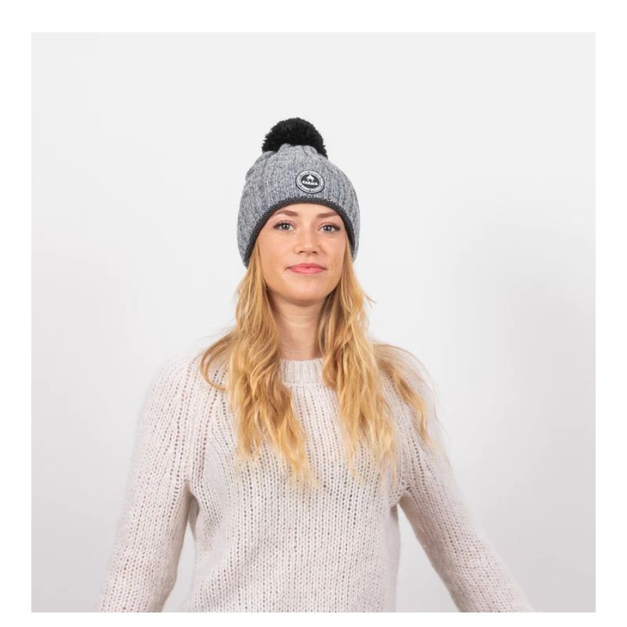 Femmes Cabaia Bonnet | Bonnet 3 Pompons Creamy Gin - Cabaia