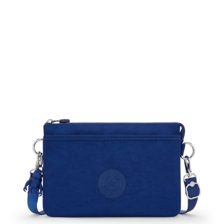 Femmes Kipling Sac Bandouliere | Petit Sac Bandouliere Riri Deep Sky Blue En Toile - Kipling