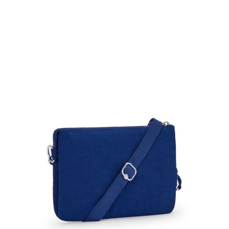 Femmes Kipling Sac Bandouliere | Petit Sac Bandouliere Riri Deep Sky Blue En Toile - Kipling