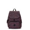 Femmes Kipling Sac A Dos | Sac A Dos City Pack S Happy Squares En Toile - Kipling