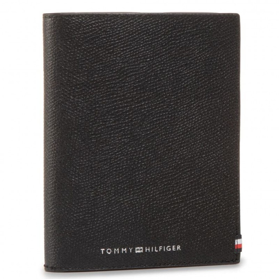 Hommes Tommy Hilfiger Portefeuille | Porte-Cartes Et Passeport Business En Cuir - Tommy Hilfiger