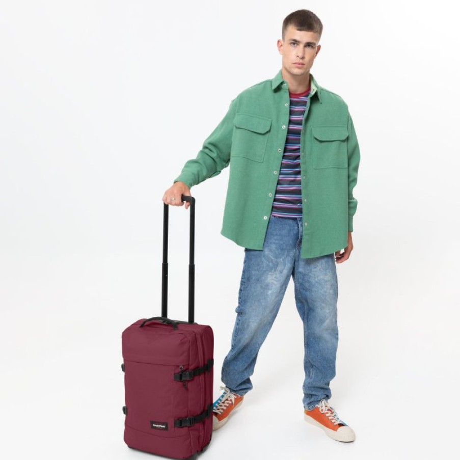 Bagages Eastpak | Valise Cabine 2 Roulettes Tranverz S Bushy Burgandy - Eastpak