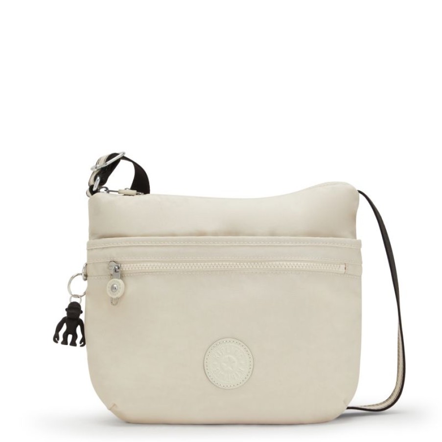 Femmes Kipling Sac Bandouliere | Sac Bandouliere Arto Light Sand En Toile - Kipling