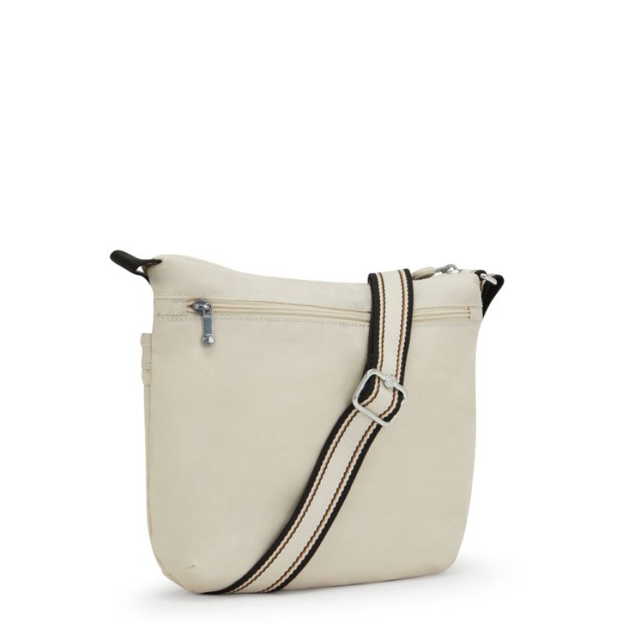 Femmes Kipling Sac Bandouliere | Sac Bandouliere Arto Light Sand En Toile - Kipling