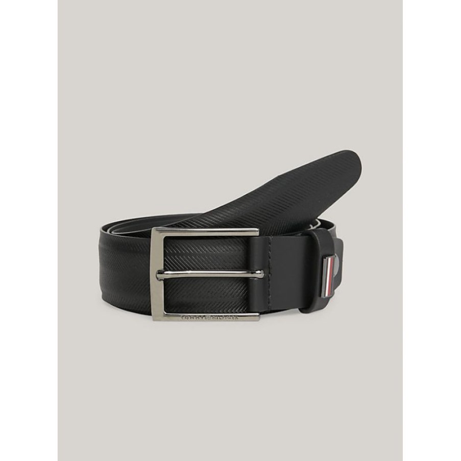 Hommes Tommy Hilfiger Ceinture | Ceinture Business Texture Reversible 115Cm - Tommy Hilfiger