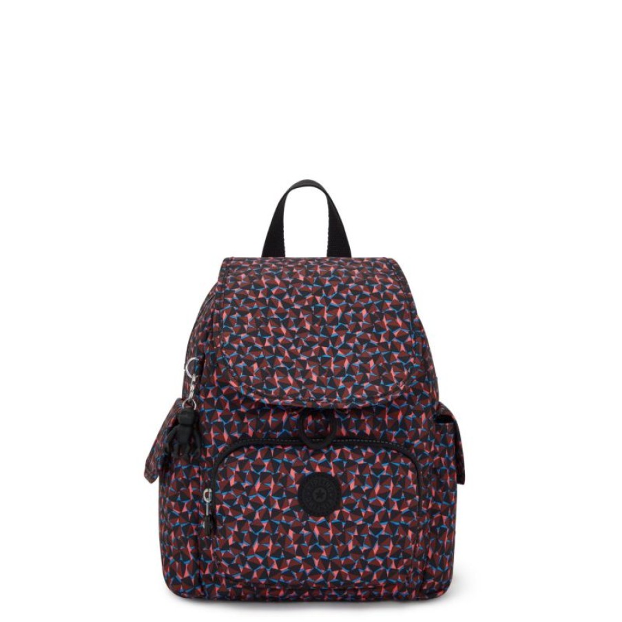 Femmes Kipling Sac A Dos | Sac A Dos City Pack Mini Happy Squares En Toile - Kipling