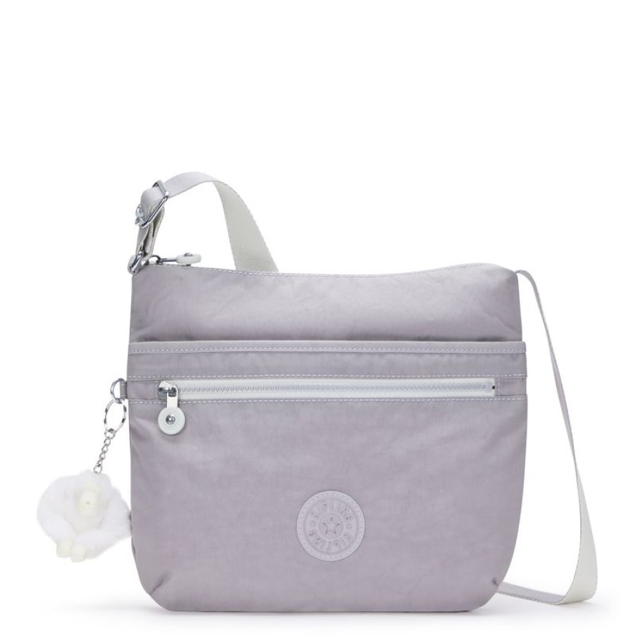 Femmes Kipling Sac Bandouliere | Sac Bandouliere Arto Tender Grey En Toile - Kipling