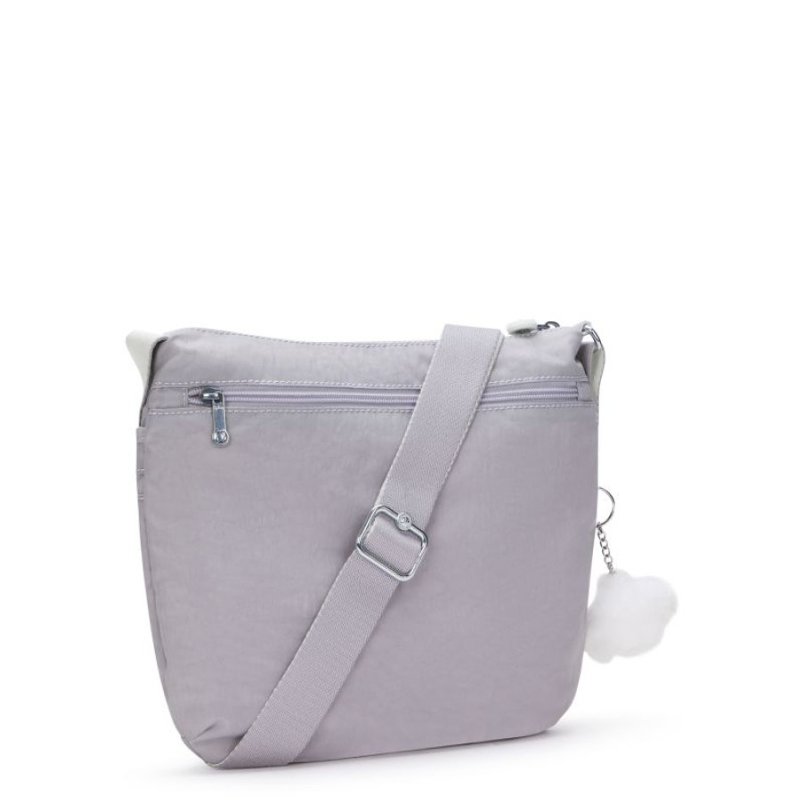 Femmes Kipling Sac Bandouliere | Sac Bandouliere Arto Tender Grey En Toile - Kipling