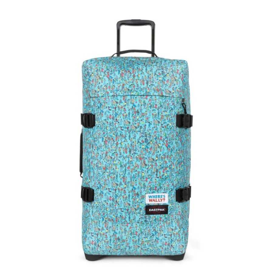 Bagages Eastpak | Sac De Voyage Tranverz M Wally Pattern Blue - Eastpak