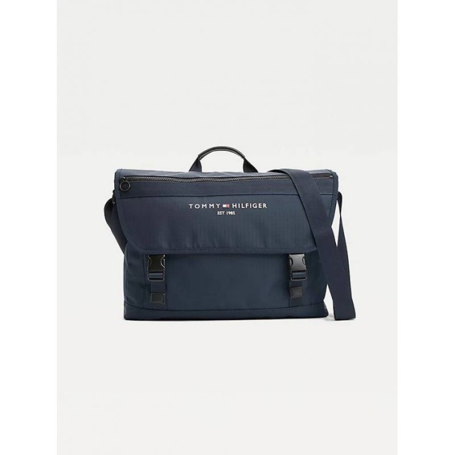 Hommes Tommy Hilfiger Porte Document / Serviette | Besace Th Established En Synthetique Recycle - Tommy Hilfiger