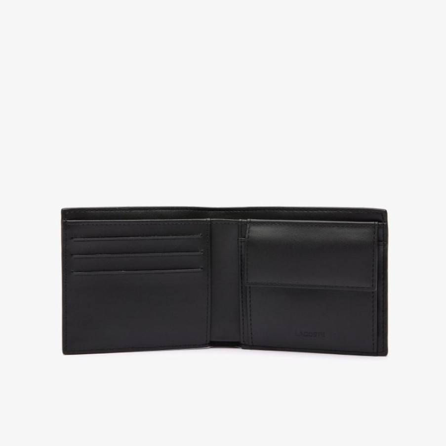 Hommes Lacoste Portefeuille | Portefeuille Italien The Blend En Cuir - Lacoste