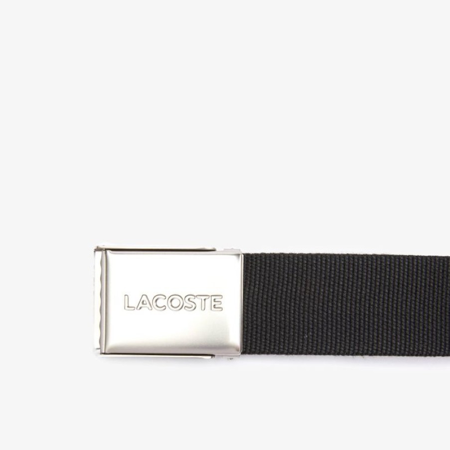 Hommes Lacoste Ceinture | Ceinture Sangle Tissee Edition Made In France