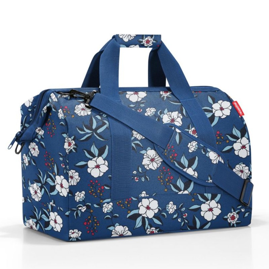 Bagages Reisenthel | Sac De Voyage Allrounder L Garden Blue En Toile - Reisenthel