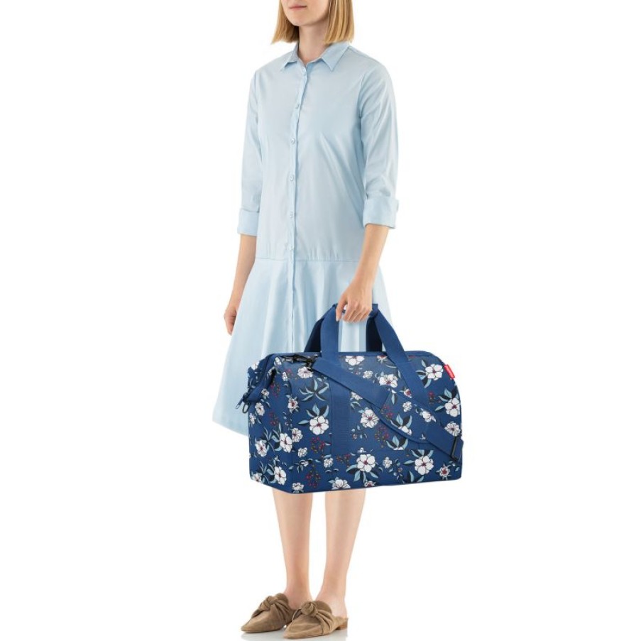 Bagages Reisenthel | Sac De Voyage Allrounder L Garden Blue En Toile - Reisenthel