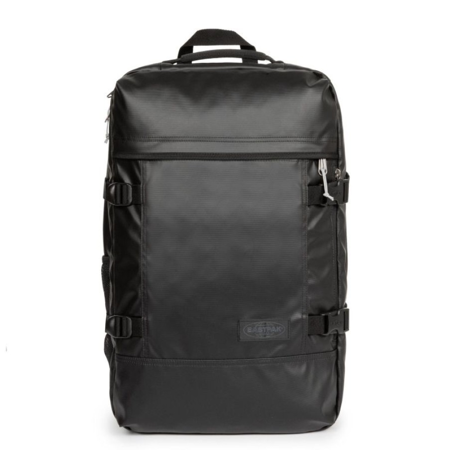 Hommes Eastpak Sac A Dos | Bagage 2-En-1 Travelpack Tarp Black En Toile - Eastpak