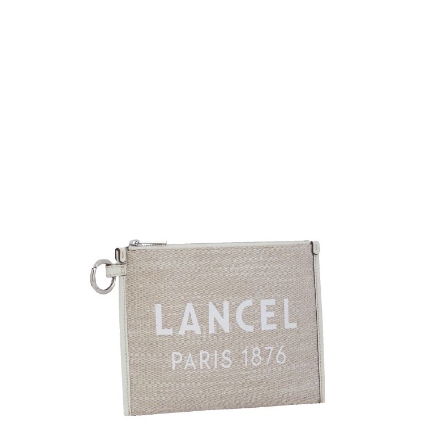 Femmes Lancel Pochette | Pochette D'Ete S En Toile De Jute - Lancel