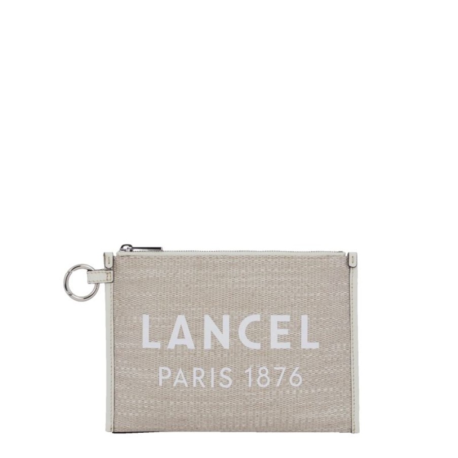 Femmes Lancel Pochette | Pochette D'Ete S En Toile De Jute - Lancel